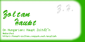 zoltan haupt business card